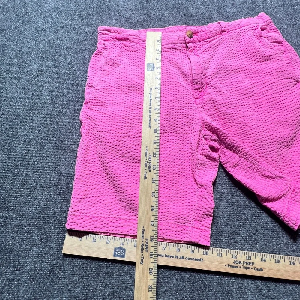 Vineyard Vines Mens Pink Seersucker Shorts Size 32 Preppy Cotton Golf 8.5 Inseam